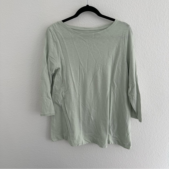 J. Jill Pure Jill Honeydew 3/4 sleeve boat neck tunic top size large - Picture 2 of 6